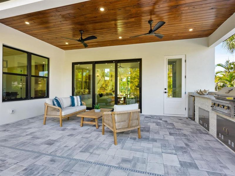 Exterior details and patio area of a home in , Sarasota (Image 36).