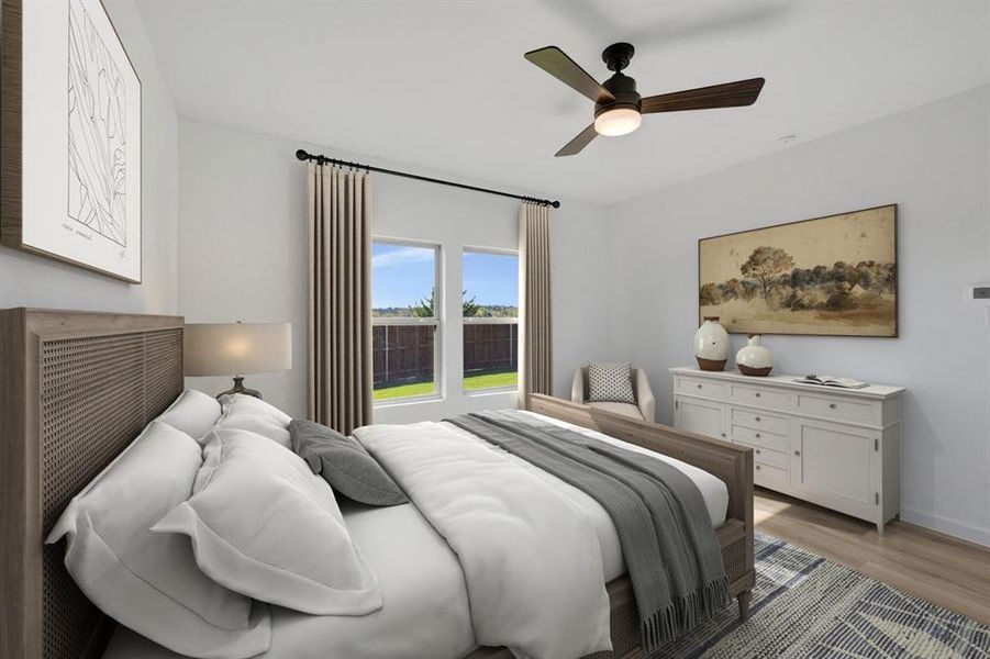 Furnished interior view inside a new home in Aspire at Noble Ridge, Howe (Image 19).