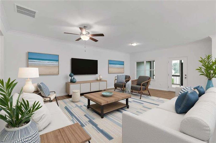 Furnished interior view inside a new home in Creekwood, Powder Springs (Image 3).