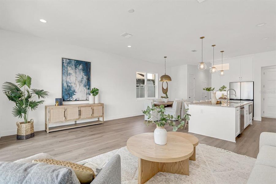 Another unit in the community that has been staged with furniture