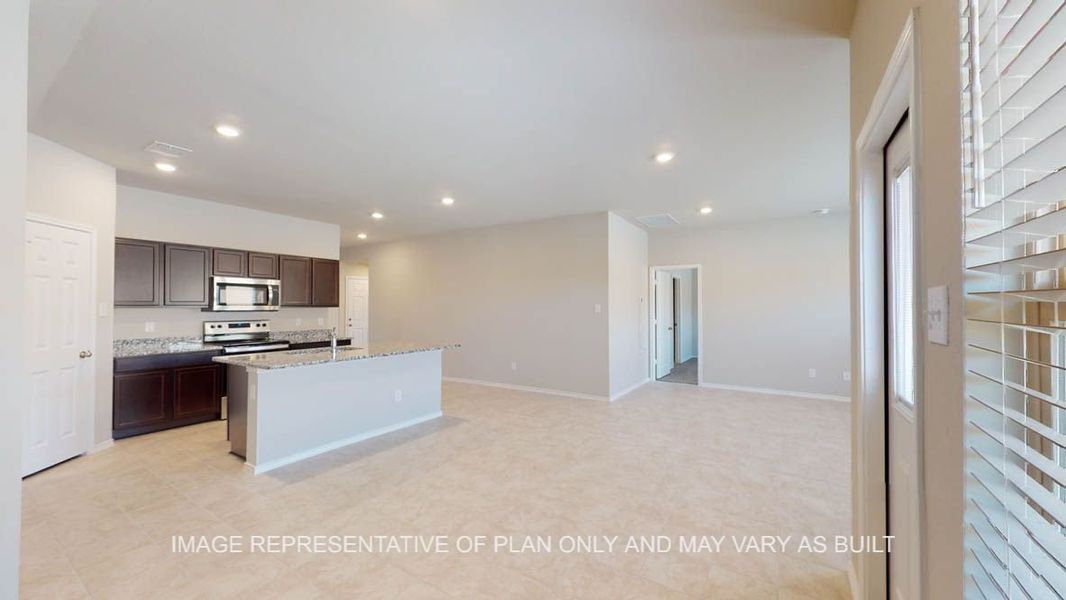 Representative furnished interior of a home built from the Texas Cali by D.R. Horton in Victory Ranch, Killeen (Image 7).