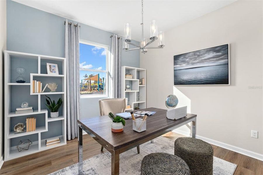 Furnished interior view inside a new home in Meridian Parks, Orlando (Image 3).