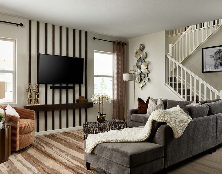 Furnished interior view inside a new home in Westside Crossing Townhomes, Berthoud (Image 5).