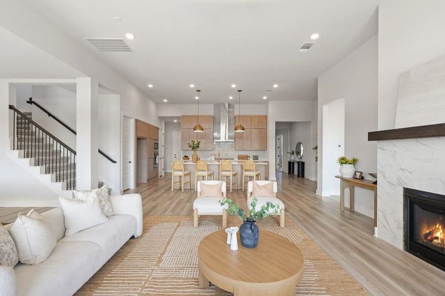 Furnished interior view inside a new home in Lariat, Liberty Hill (Image 17).