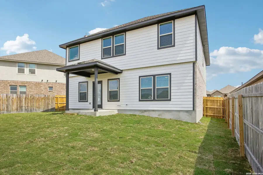 Exterior details and patio area of a home in Arcadia Ridge - Premier Series, San Antonio (Image 3).