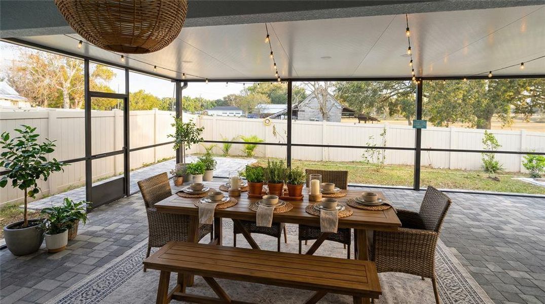 Exterior details and patio area of a home in Village at Windsor Reserve, Eagle Lake (Image 26).