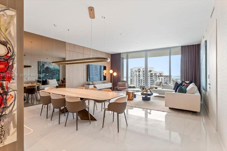 Furnished interior view inside a new home in , Miami (Image 35).