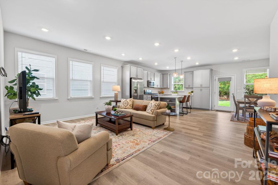 Furnished interior view inside a new home in Esplanade at Northgate, Indian Trail (Image 9).