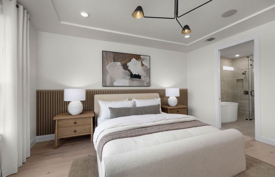 Representative furnished interior of a home built from the Mystique by Del Webb in Del Webb Austin at Lost Pines, Bastrop (Image 63).