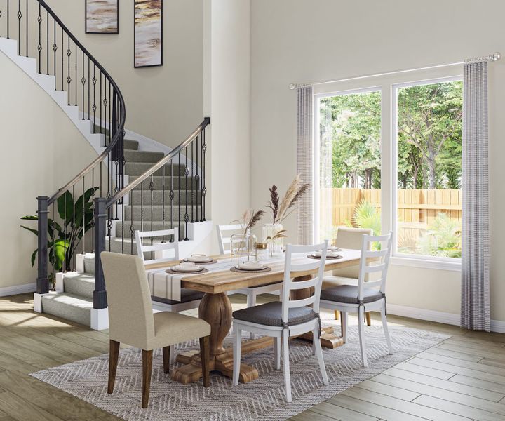 Representative furnished interior of a home built from the Whimbrel by Tri Pointe Homes in Oakhill Reserve, Tomball (Image 8).