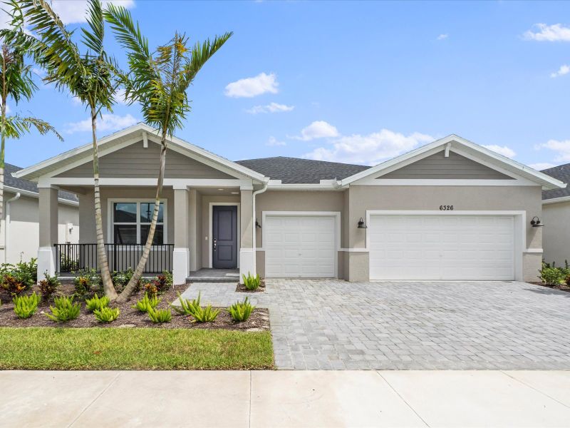 Exterior of the Coral floorplan at 6326 NW Sweetwood Drive in Brystol at Wylder