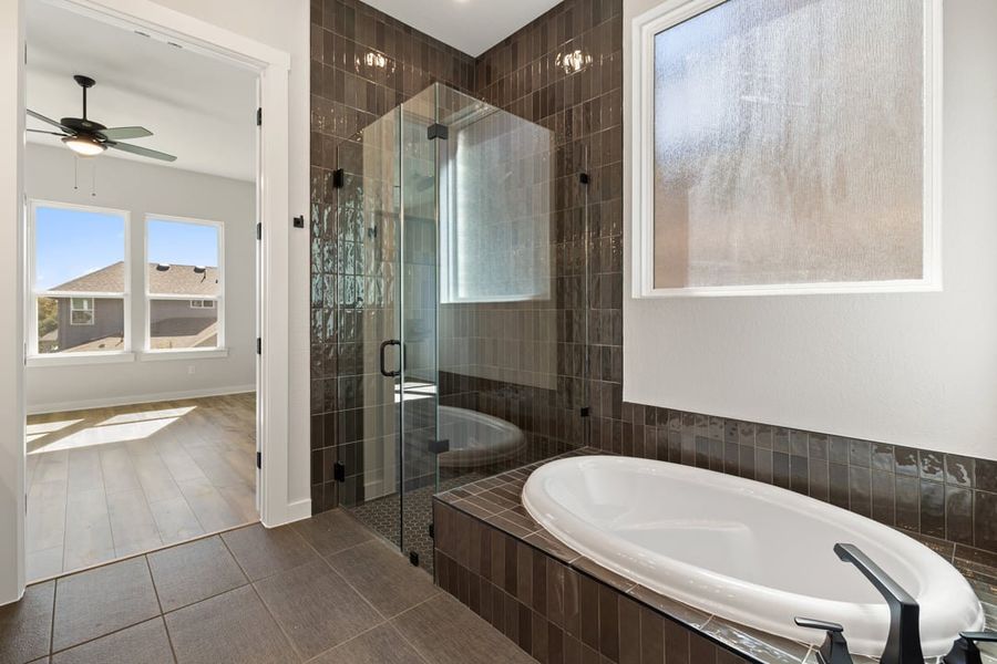 Furnished interior view inside a new home in Park Collection at Lariat, Liberty Hill (Image 19).