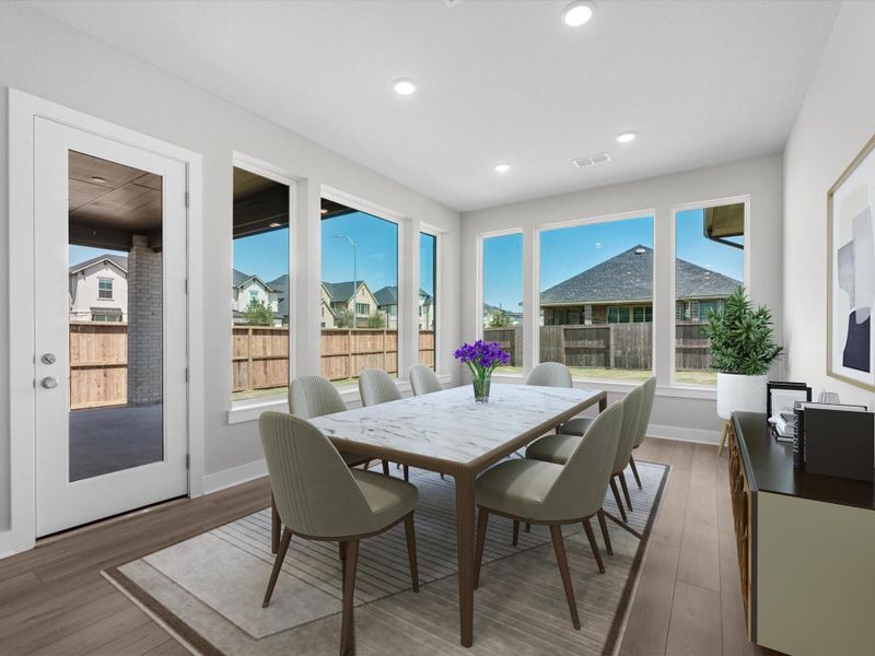 Furnished interior view inside a new home in Cross Creek Ranch 65′, Fulshear (Image 10).