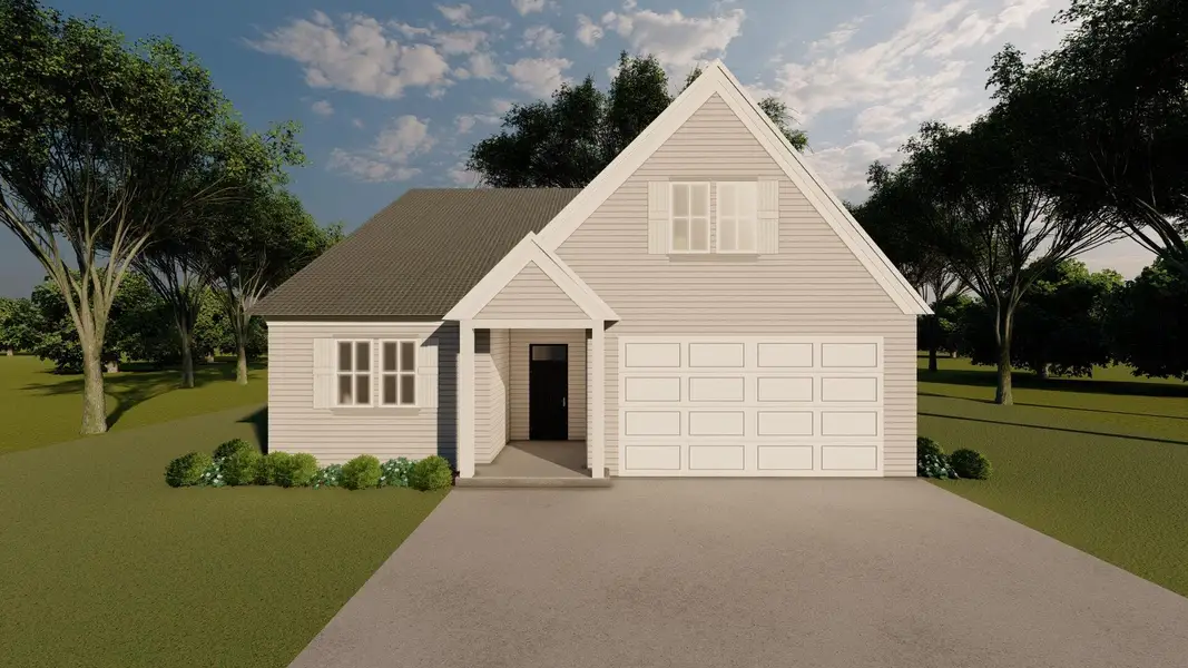 Front exterior of a new home in , Holly Hill, SC, highlighting curb appeal (Image 1). Front exterior of a new home in , Holly Hill, SC, highlighting curb appeal (Image 1).