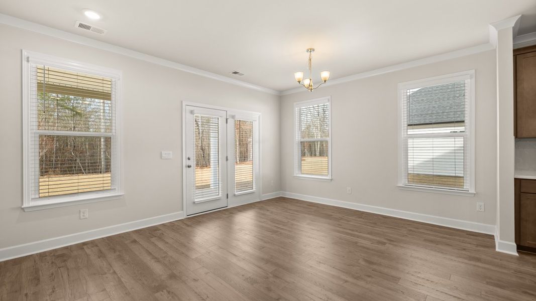 Representative unfurnished interior of a home built from the Hampshire by D.R. Horton in Heritage Pointe, Senoia (Image 20).