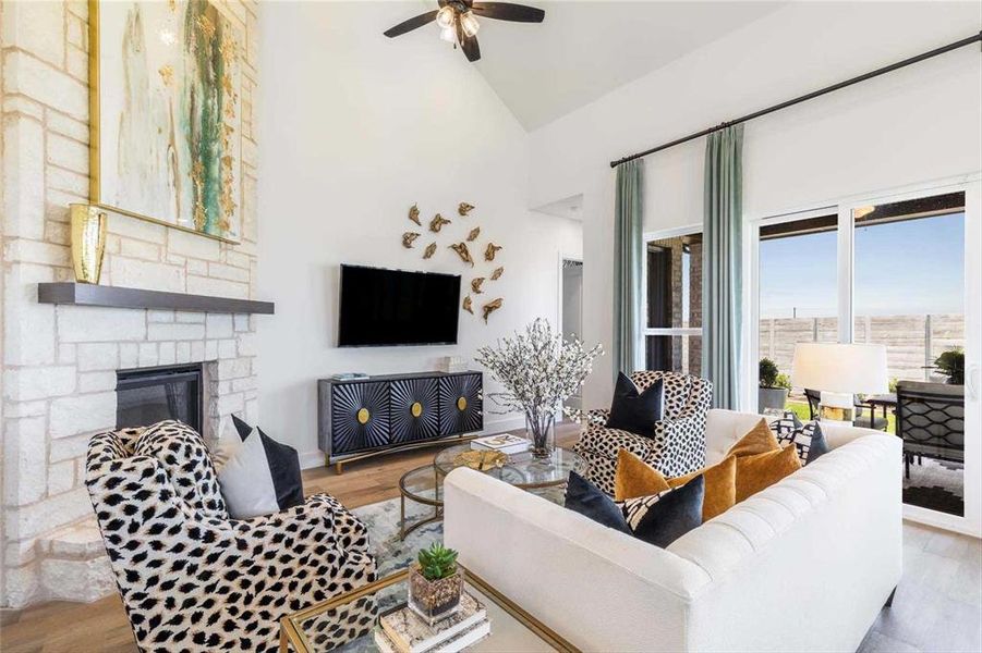 Furnished interior view inside a new home in Painted Tree, McKinney (Image 3).