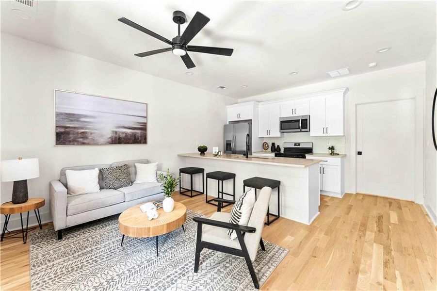 Furnished interior view inside a new home in , Atlanta (Image 4).