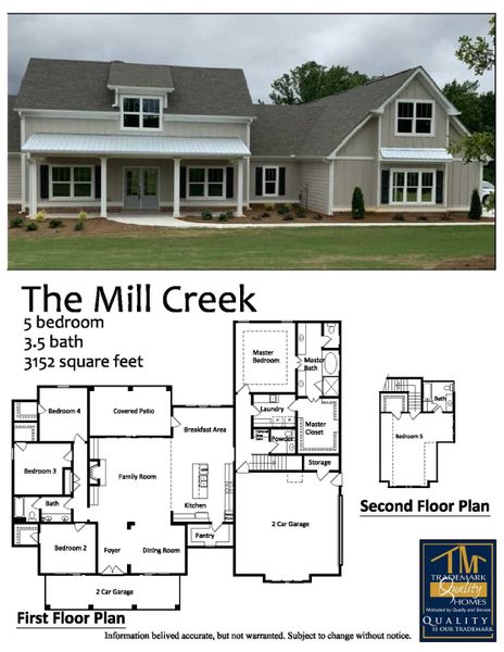 2D floor plan layout of this home in The Reserve at Red Oaks, Carrollton, GA (Image 3).