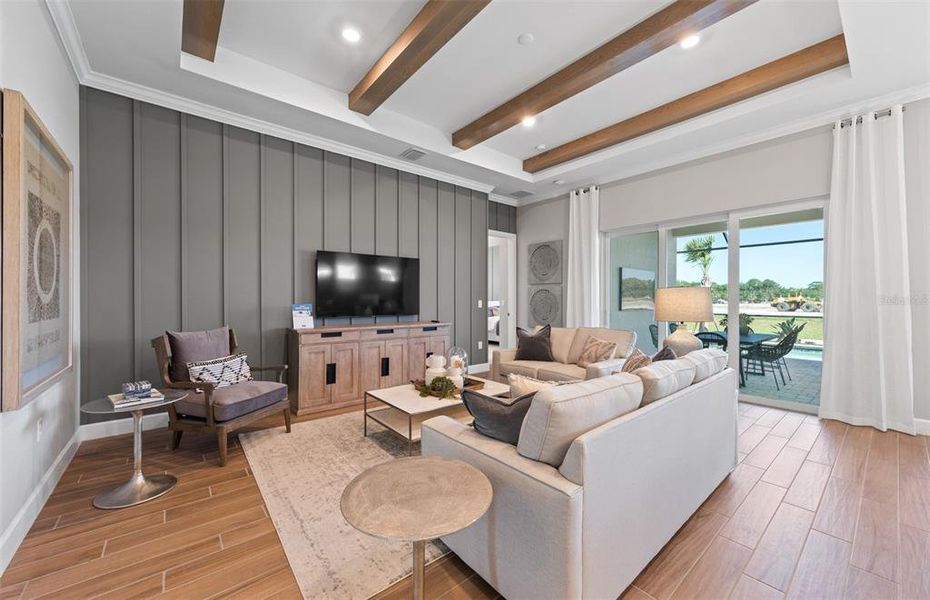 Furnished interior view inside a new home in BeachWalk by Manasota Key, Englewood (Image 5).