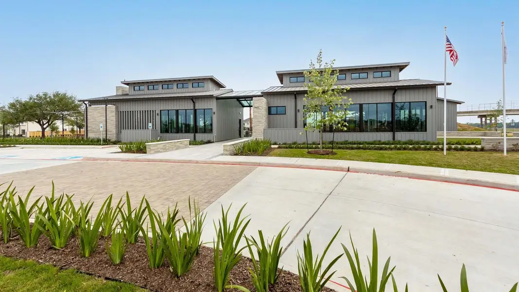 Front exterior of a new home in Candela South 50', Richmond, TX, highlighting curb appeal (Image 12).