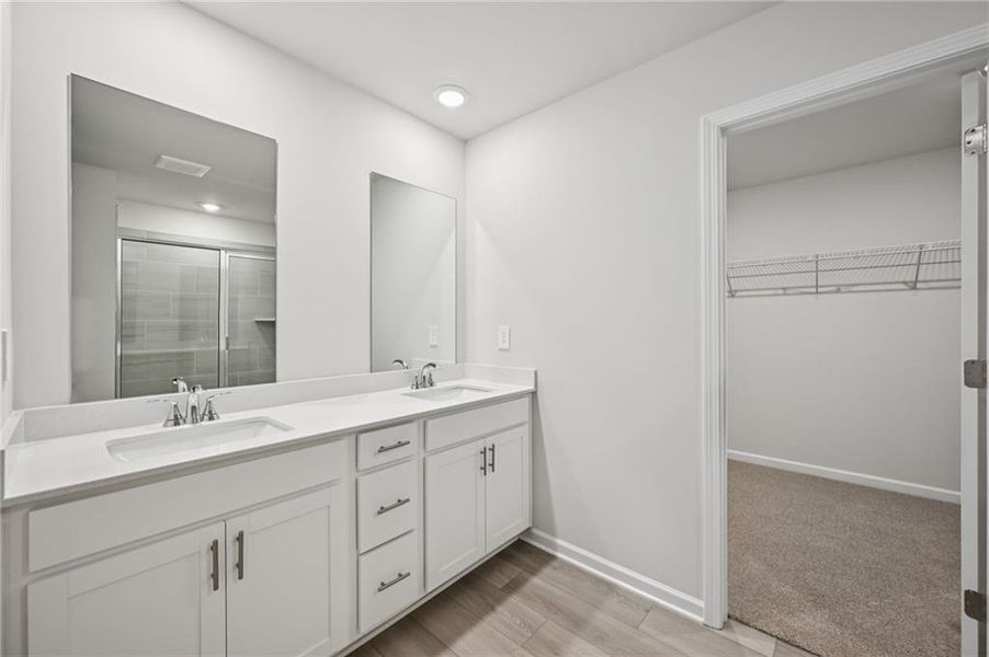 Furnished interior view inside a new home in Creekside at Oxford Park, Fairburn (Image 12).