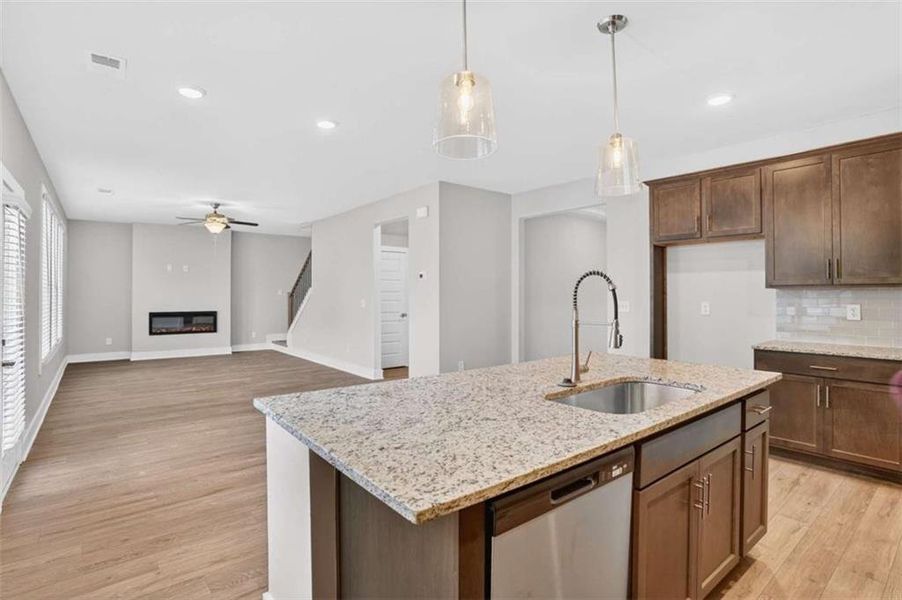 Furnished interior view inside a new home in The Fairways at Mirror Lake, Villa Rica (Image 9).
