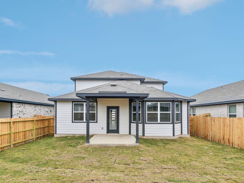 Back exterior of the San Jacinto floorplan at a Meritage Homes community.