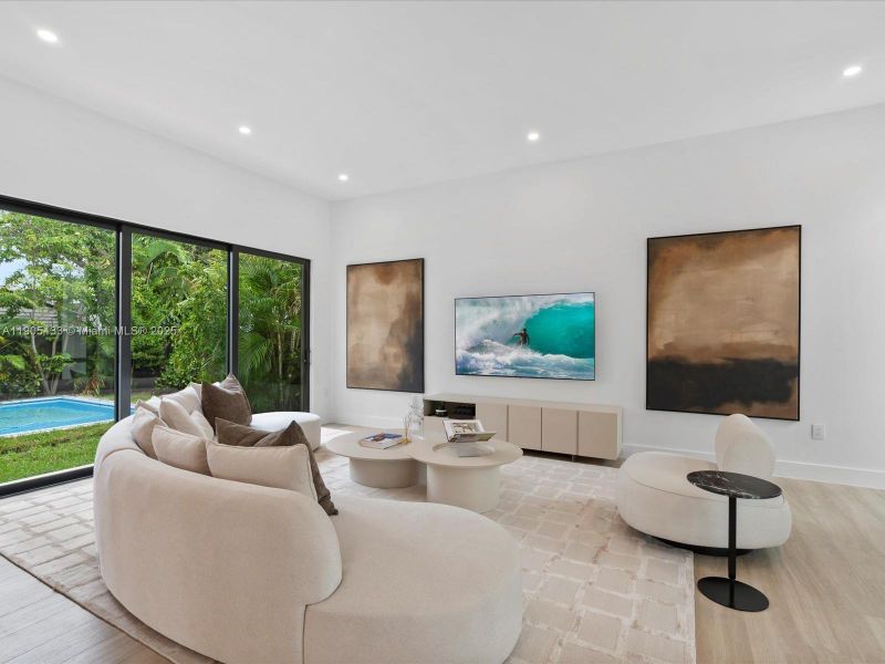 Furnished interior view inside a new home in , Miami (Image 9).
