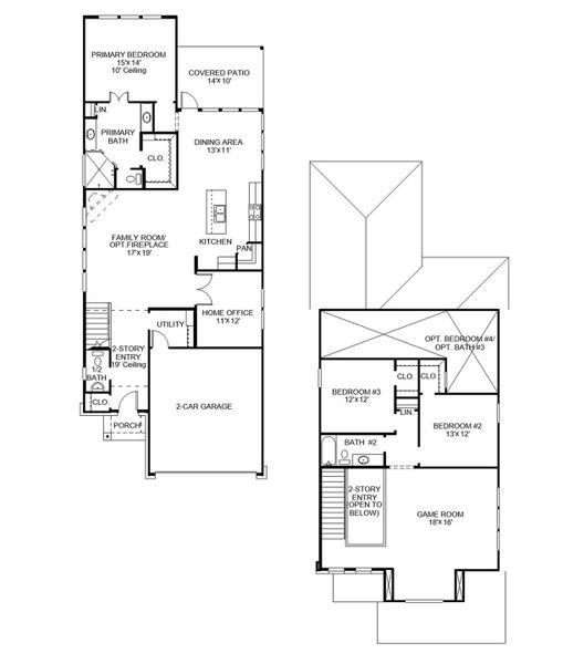 2D floor plan layout of this home in Austin Point, Richmond, TX (Image 5).