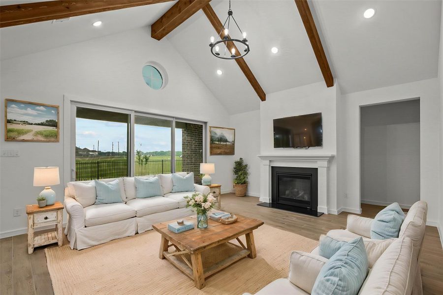 Cozy great room with fireplace (*Photo not of actual home and used for illustration purposes only.)