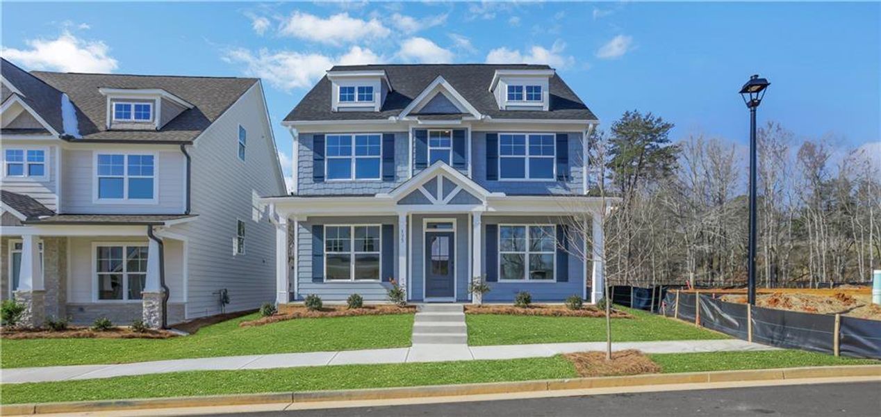 Front exterior of a new home in Marble Tree, Ball Ground, GA, highlighting curb appeal (Image 24).