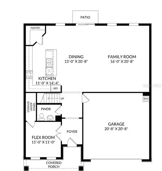 2D floor plan layout of this home in Hidden Cove, Eustis, FL (Image 4).