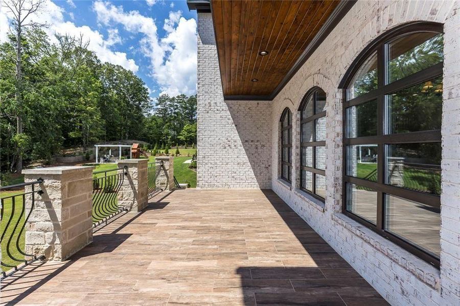 Exterior details and patio area of a home in , Roswell (Image 32).