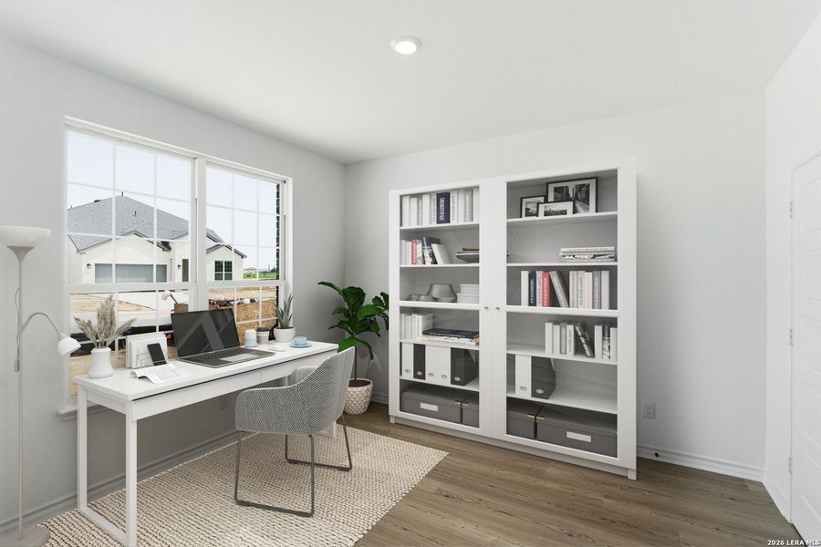 Furnished interior view inside a new home in Nopal Valley, San Antonio (Image 12).
