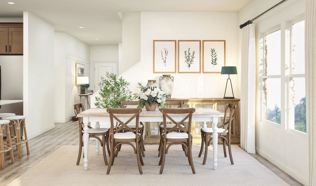 Dining area next to kitchen