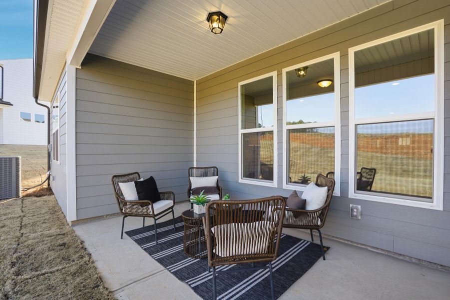 Exterior details and patio area of a home in Carrington, Stanley (Image 29).