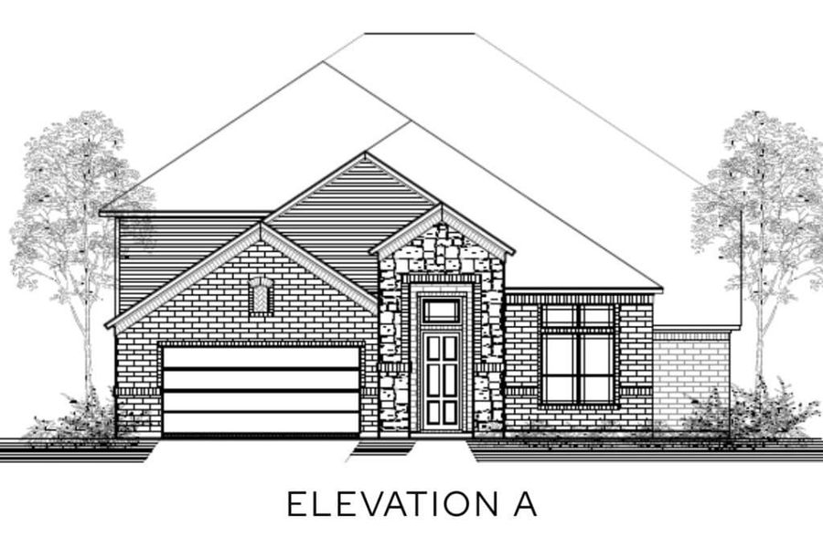 Representative rendering of the exterior for the The Montgomery by Lillian Custom Homes (Image 3).