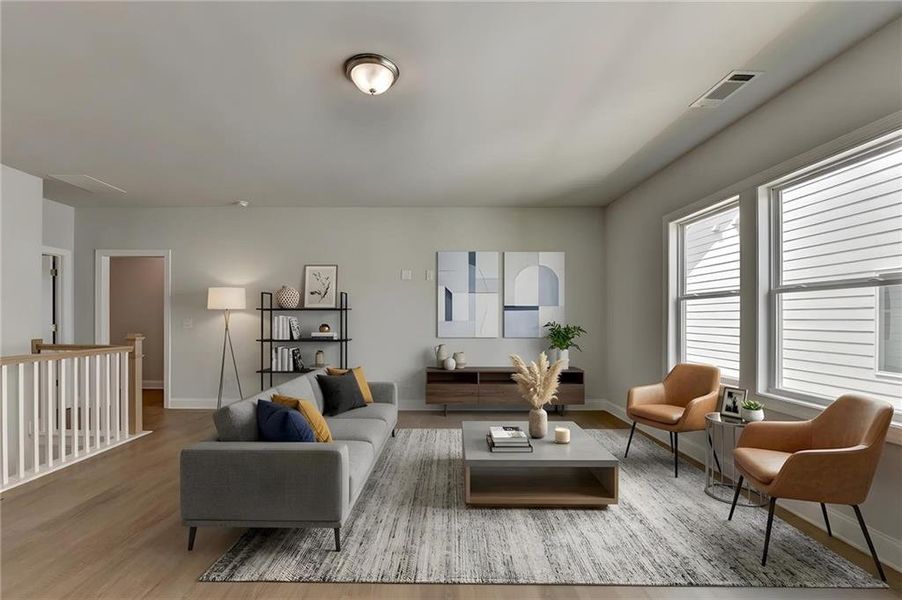 Furnished interior view inside a new home in , Suwanee (Image 35).
