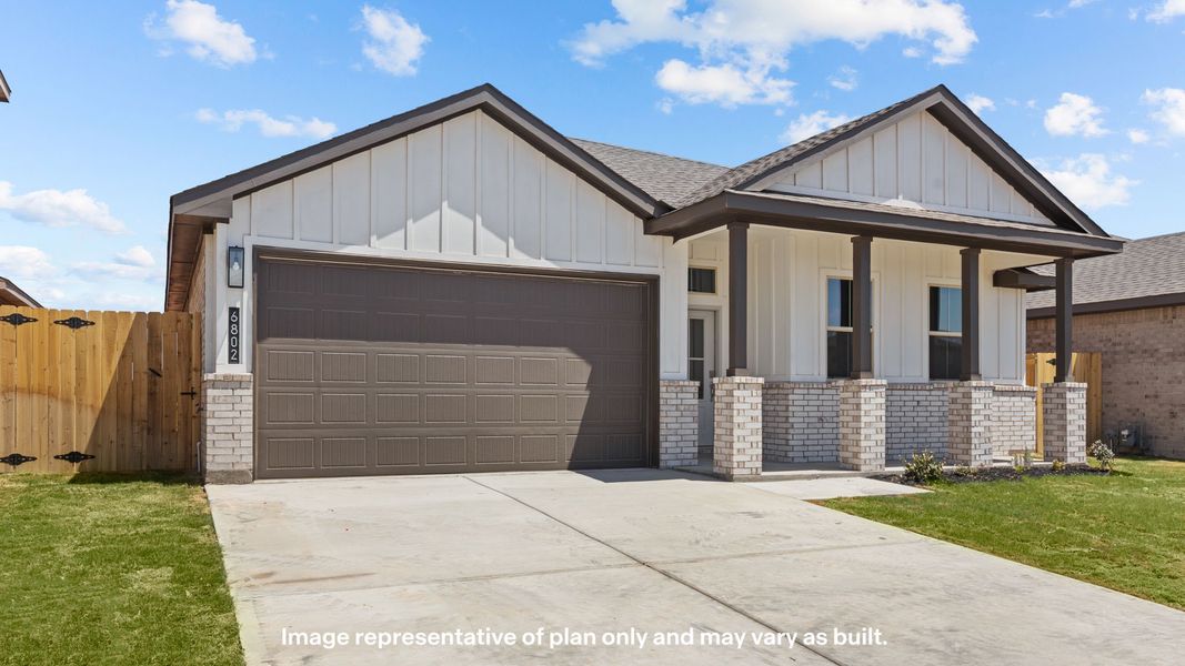 Front exterior of a new home in Northwest Passage, Midland, TX, highlighting curb appeal (Image 15). Front exterior of a new home in Northwest Passage, Midland, TX, highlighting curb appeal (Image 15).