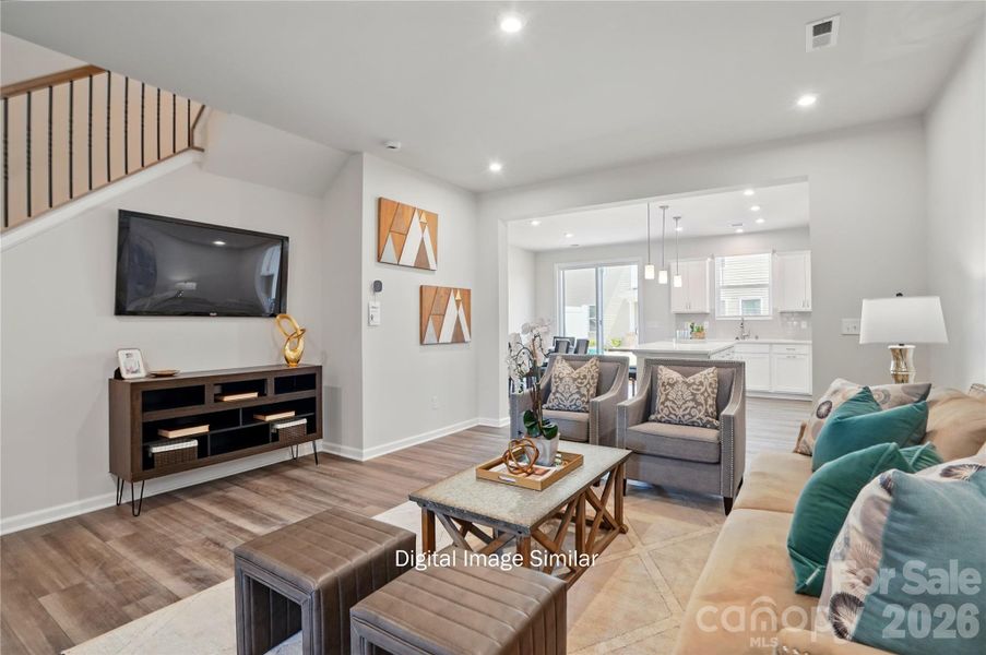 Furnished interior view inside a new home in Bailey Run, Charlotte (Image 5).