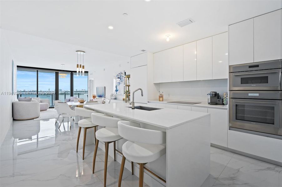 Furnished interior view inside a new home in , Miami (Image 13).
