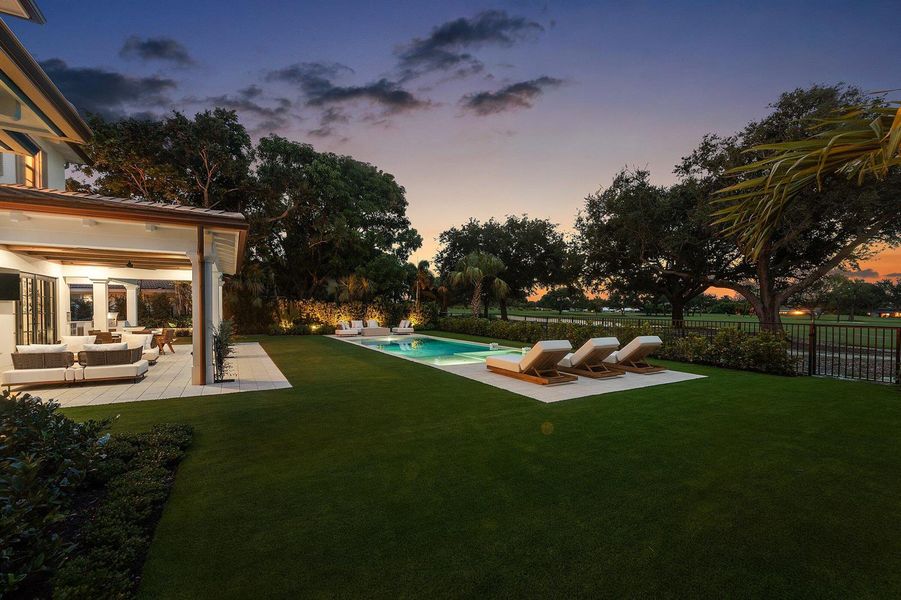 Turf Backyard Twilight