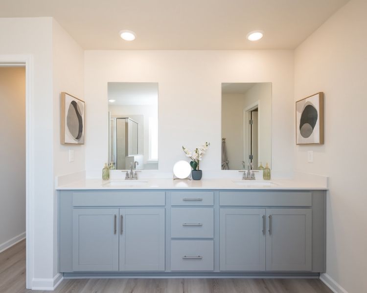 Getting ready in the morning has never been easier with the spacious counter space.