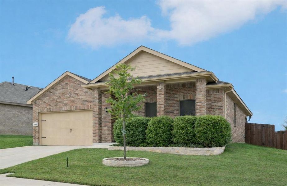 Front exterior of a new home in Springhill South, Boyd, TX, highlighting curb appeal (Image 22).