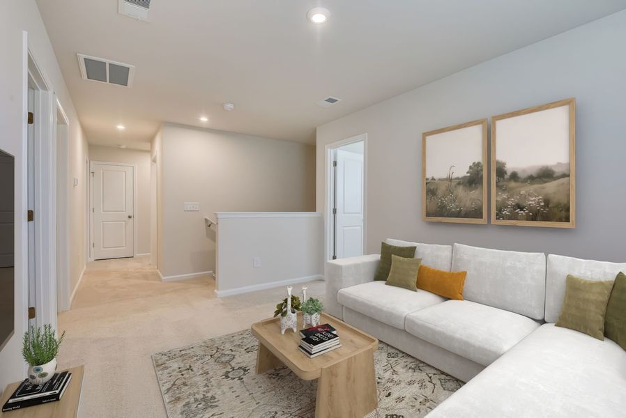 Furnished interior view inside a new home in Essence at Victorywoods Village, Columbia (Image 14).
