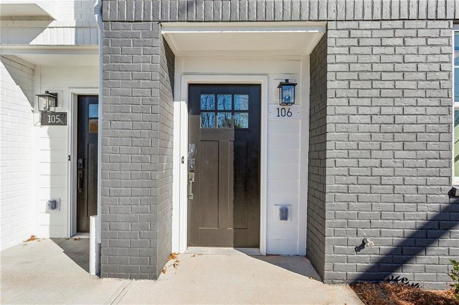 Exterior details of a home in Three Points at Chosewood Park, Atlanta (Image 3).