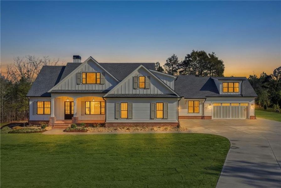 Front exterior of a new home in , White, GA, highlighting curb appeal (Image 37). Front exterior of a new home in , White, GA, highlighting curb appeal (Image 37).