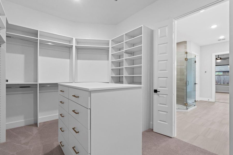 The closet system is ready for you to move in and be organized from day one!