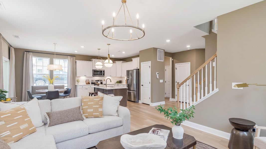 Furnished interior view inside a new home in The Farm at Neill's Creek, Lillington (Image 12).