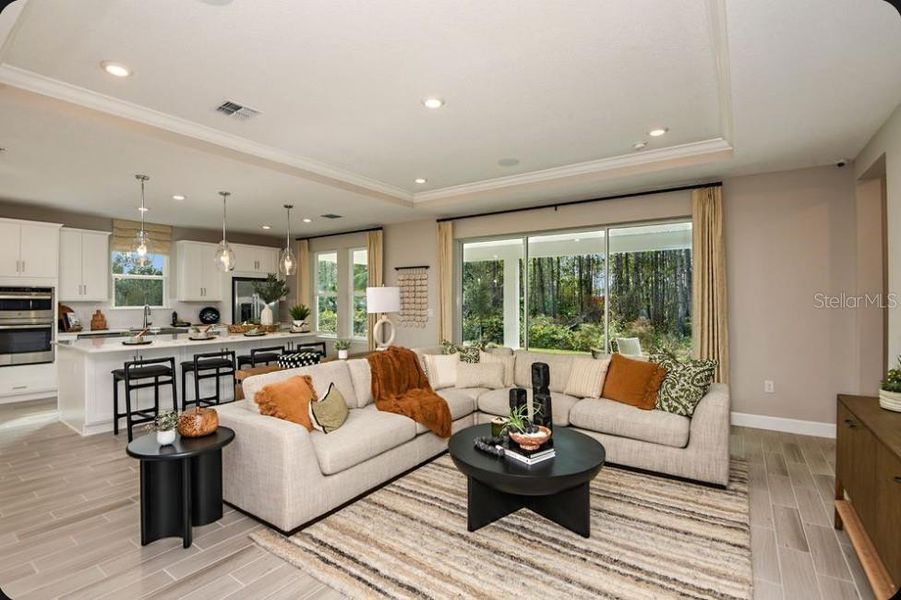 Furnished interior view inside a new home in Colbert Landings, Palm Coast (Image 4). Furnished interior view inside a new home in Colbert Landings, Palm Coast (Image 4).